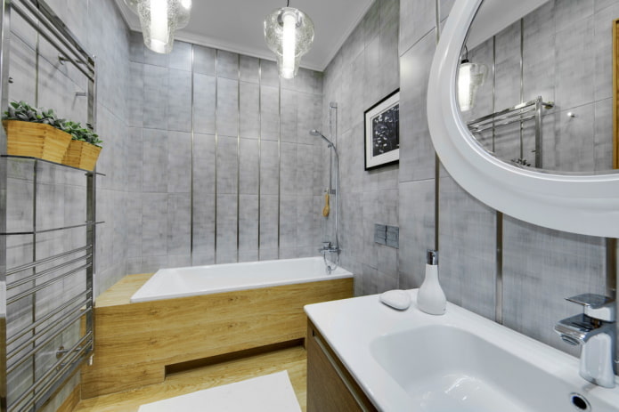 bathroom design in shades of gray
