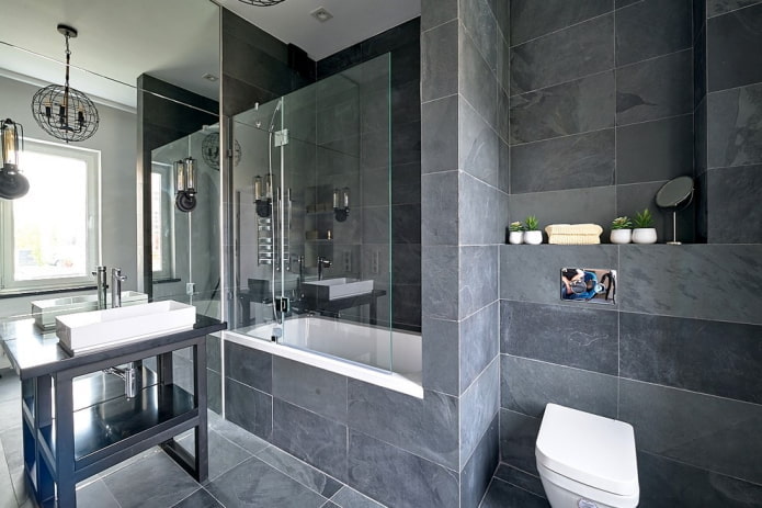 gray bathroom design