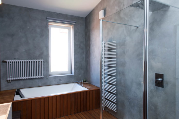 bathroom decoration in gray tones