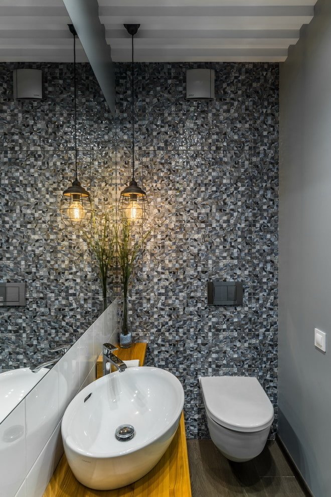 toilet design in gray tones