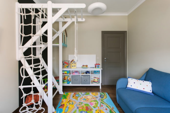gray-brown door in the nursery