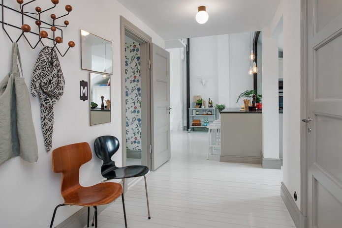 light gray doors in the interior