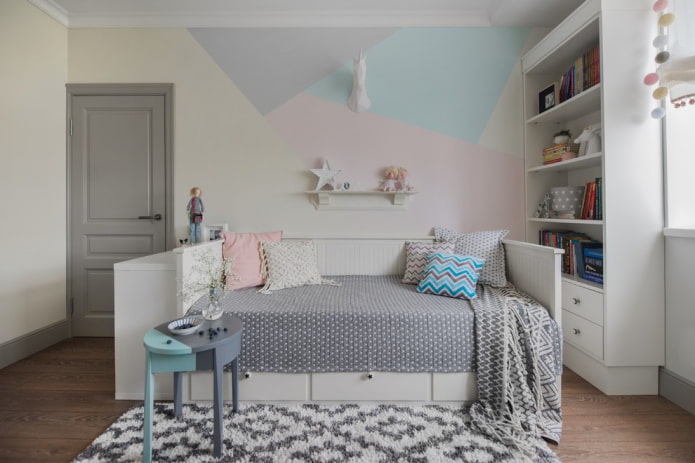 gray door in a children's room