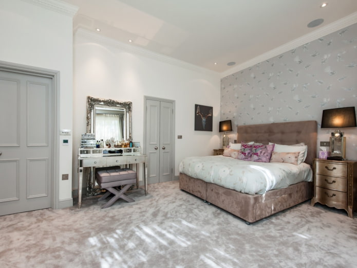gray doors in the bedroom
