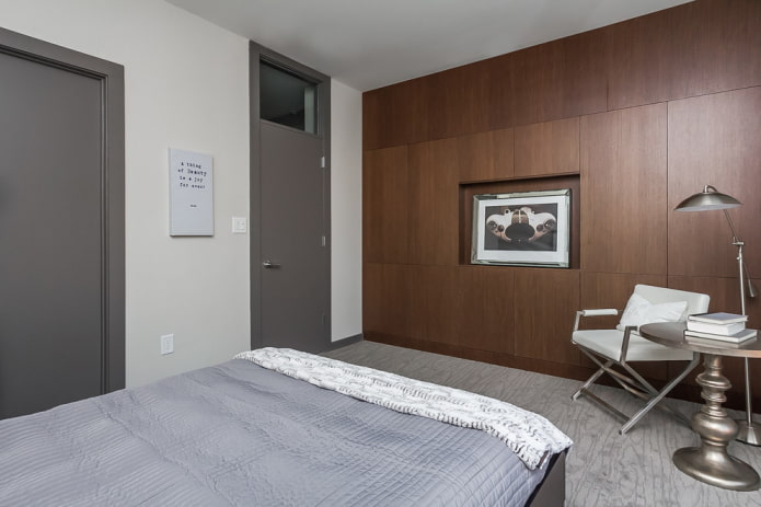 gray doors with gray floor in the interior