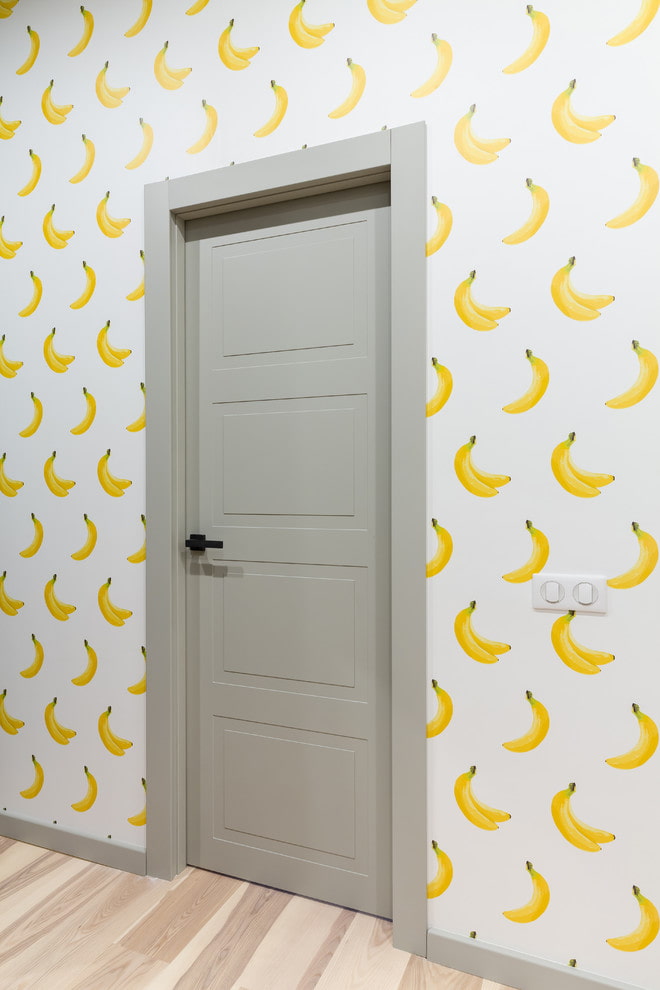 light gray door in the interior