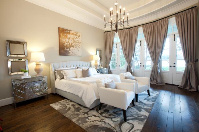gray curtains with grabs
