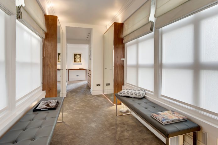 Gray-beige curtains