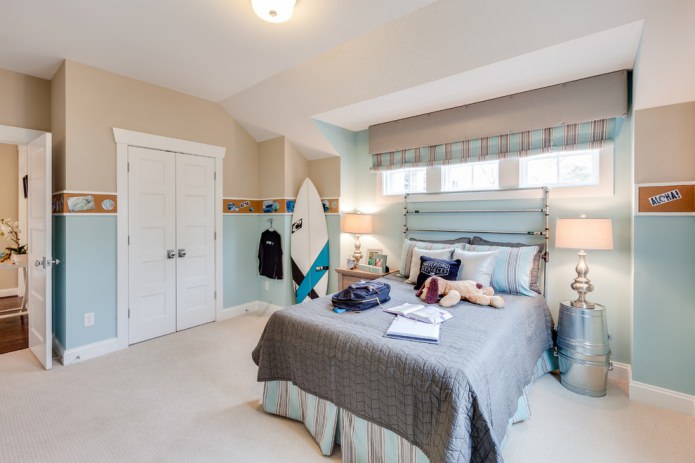 gray-blue curtains