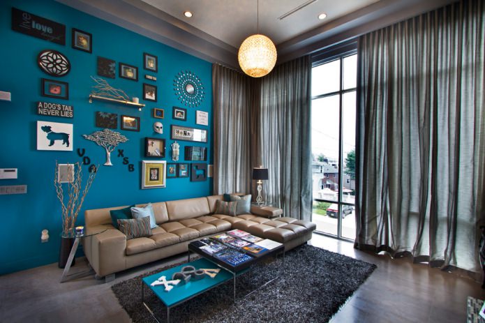 gray curtains in the living room