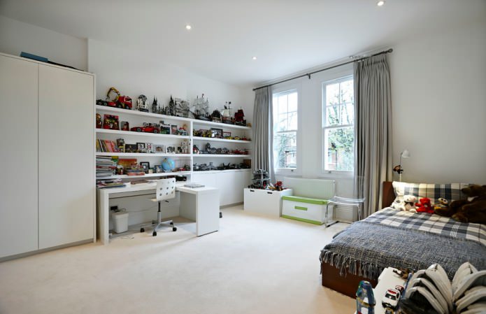 Gray curtains in the nursery