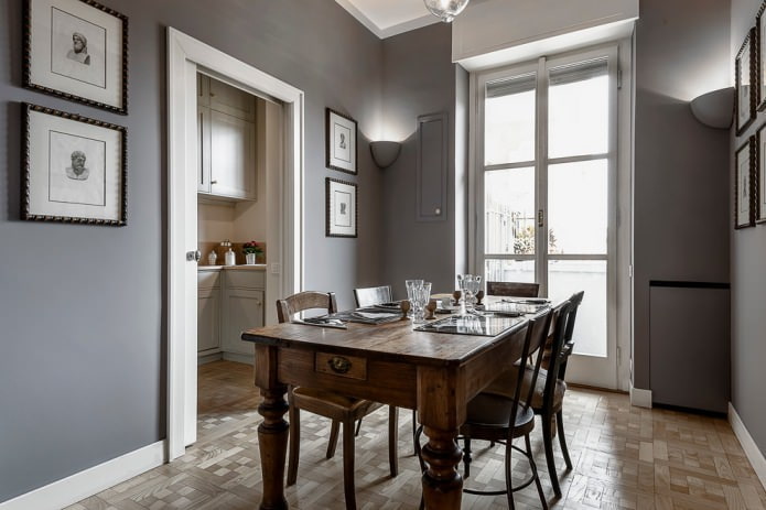 gray wall painting