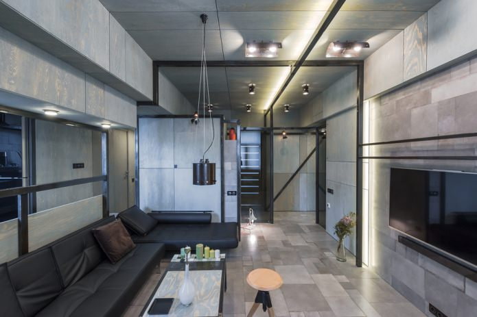 living room in loft style