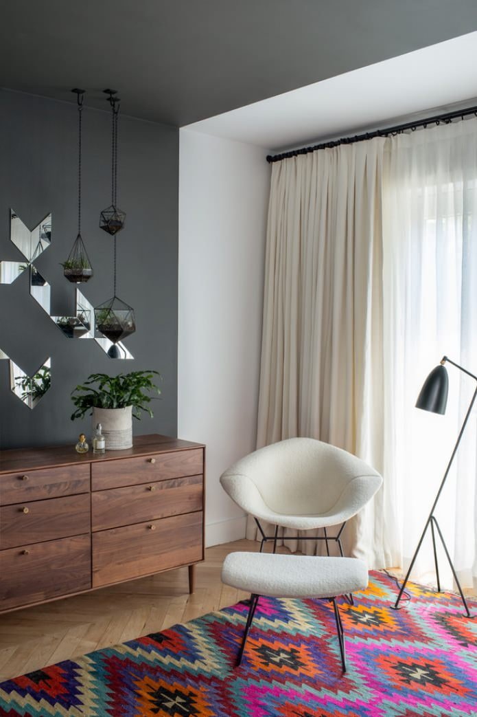 Gray and white walls