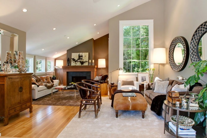 Gray-brown walls