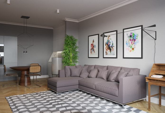 living room in eco-style
