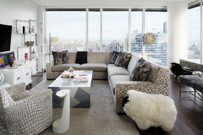 gray and beige sofa