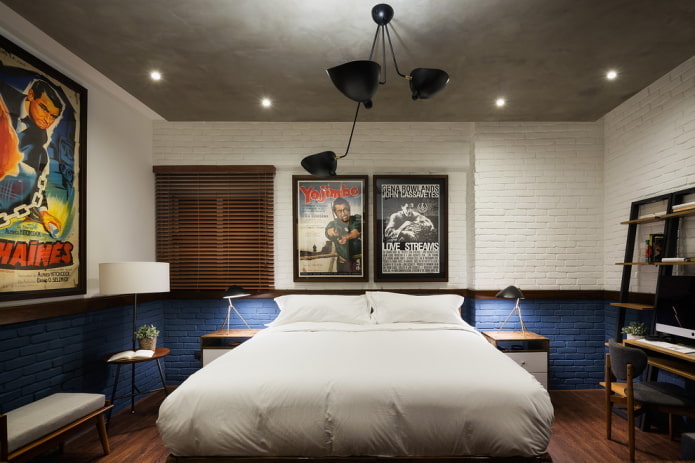 gray ceiling covering in loft style
