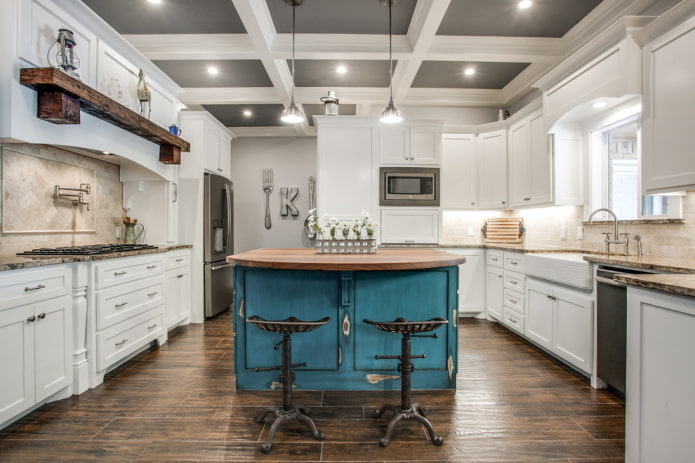 gray ceiling covering with white beams