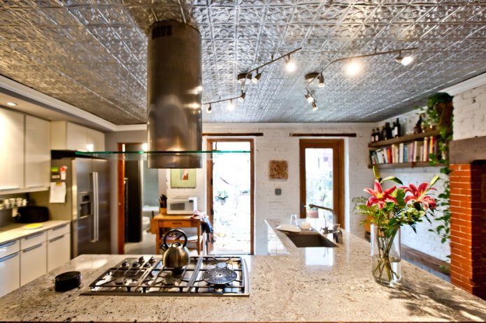 gray ceiling tiles