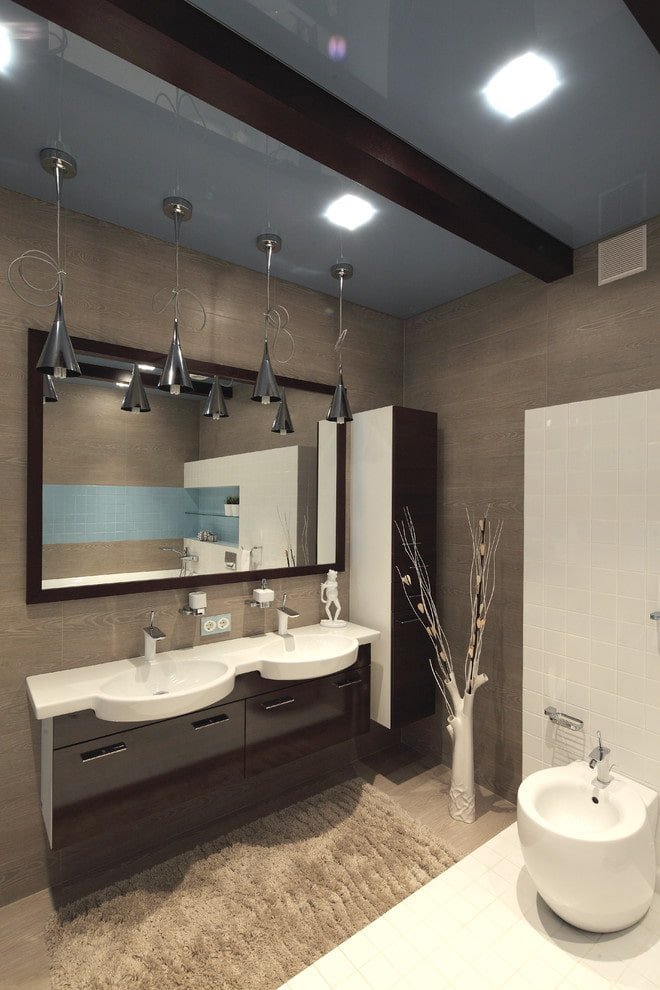 Gray-blue ceiling