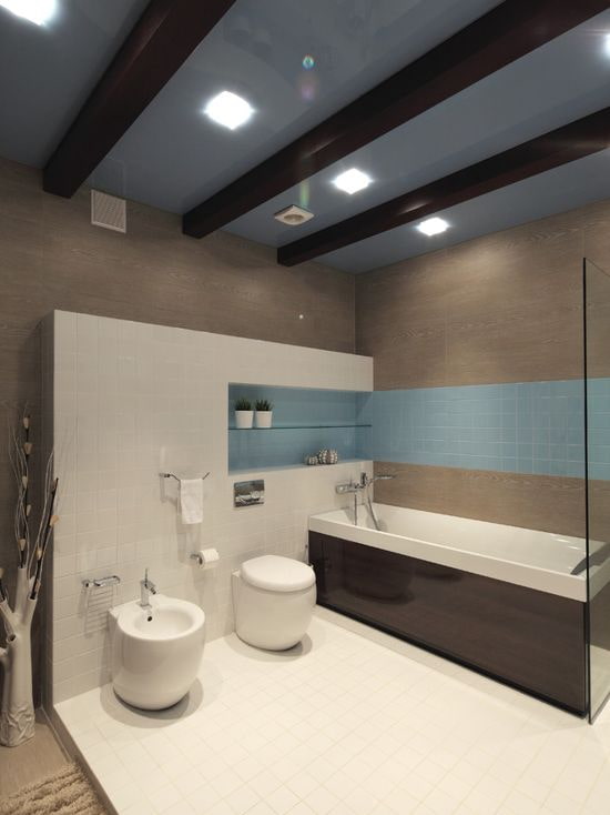 Gray-blue ceiling
