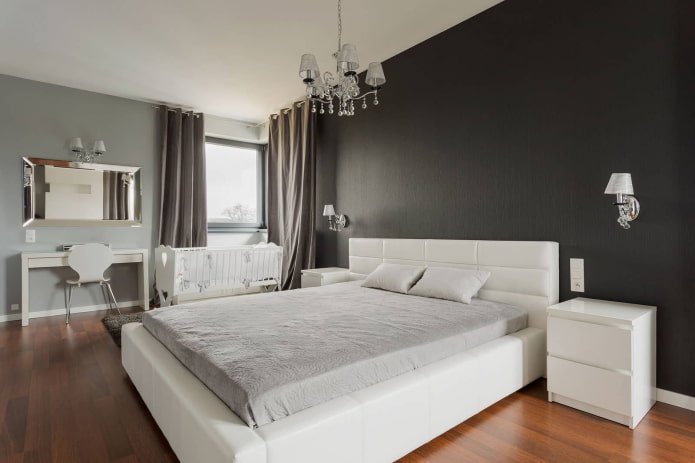 finishing in the interior in gray tones