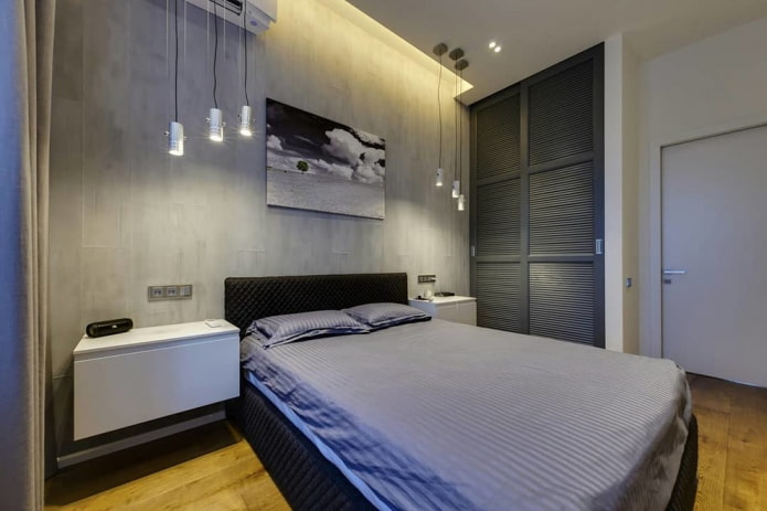 gray interior in loft style