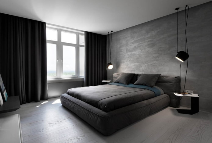 gray interior in minimalist style