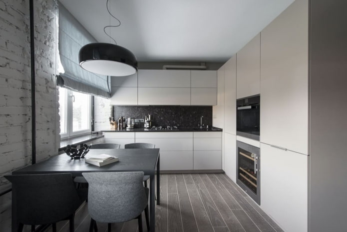 gray interior in minimalist style