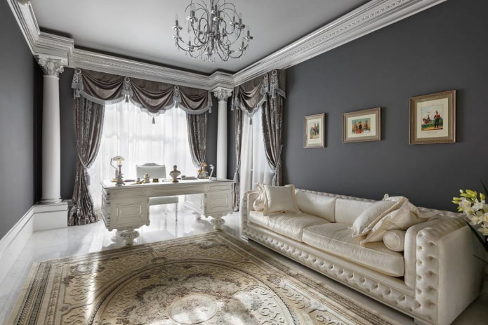 gray interior in classic style