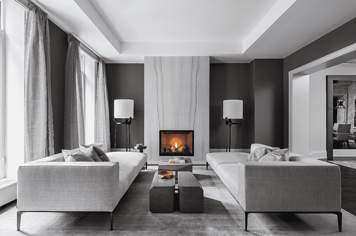 gray interior decoration