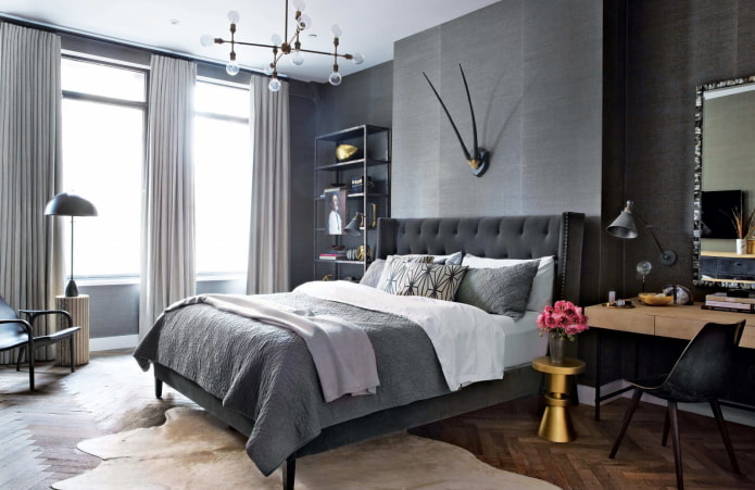 shades of gray in the interior