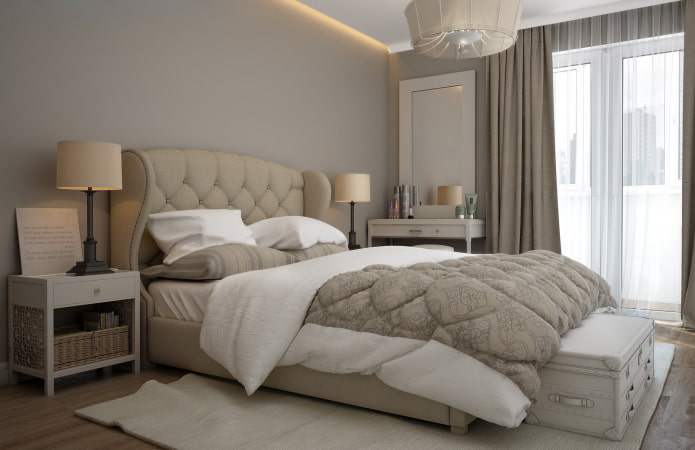interior design in gray and beige tones