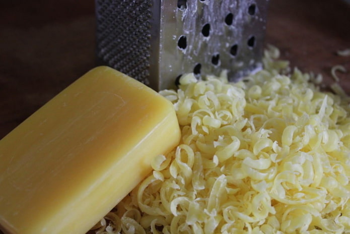 Shavings of laundry soap