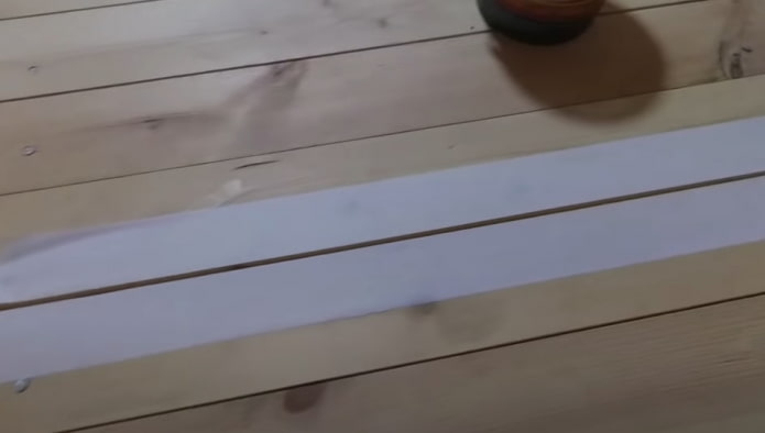 masking tape on the floor