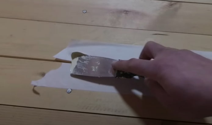 applying putty