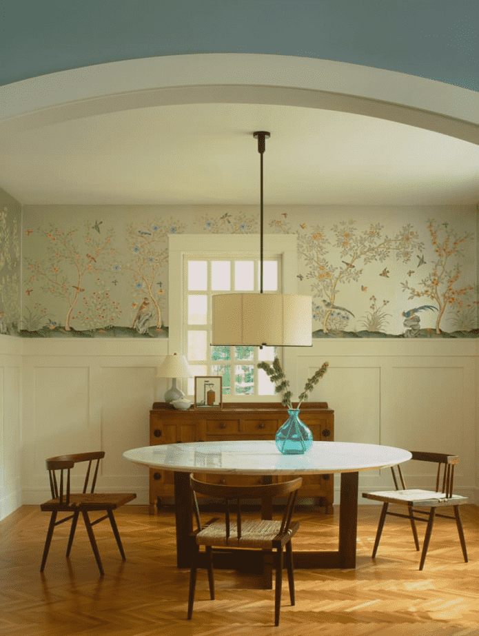 silk wallpaper with birds
