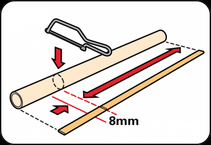 cutting the width of the roller blind