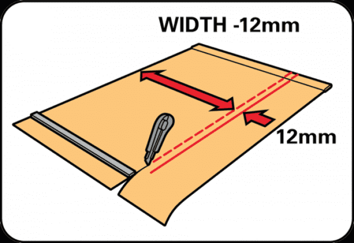 cutting the width of the roller blind