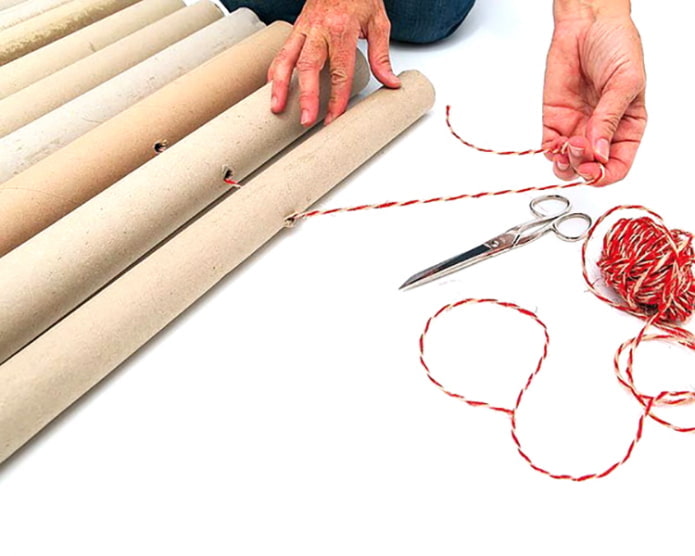 Connecting pipes with rope