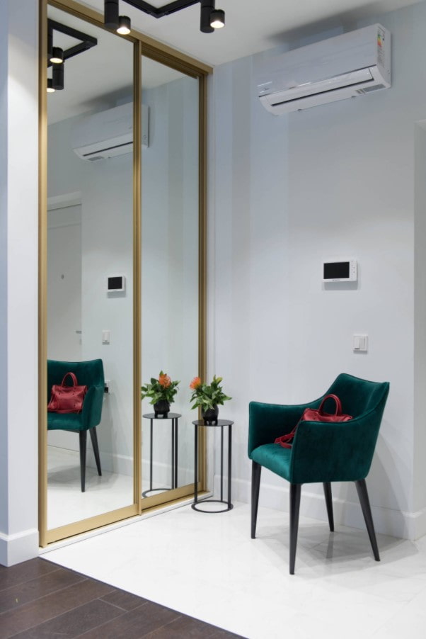 modern wardrobe in the hallway