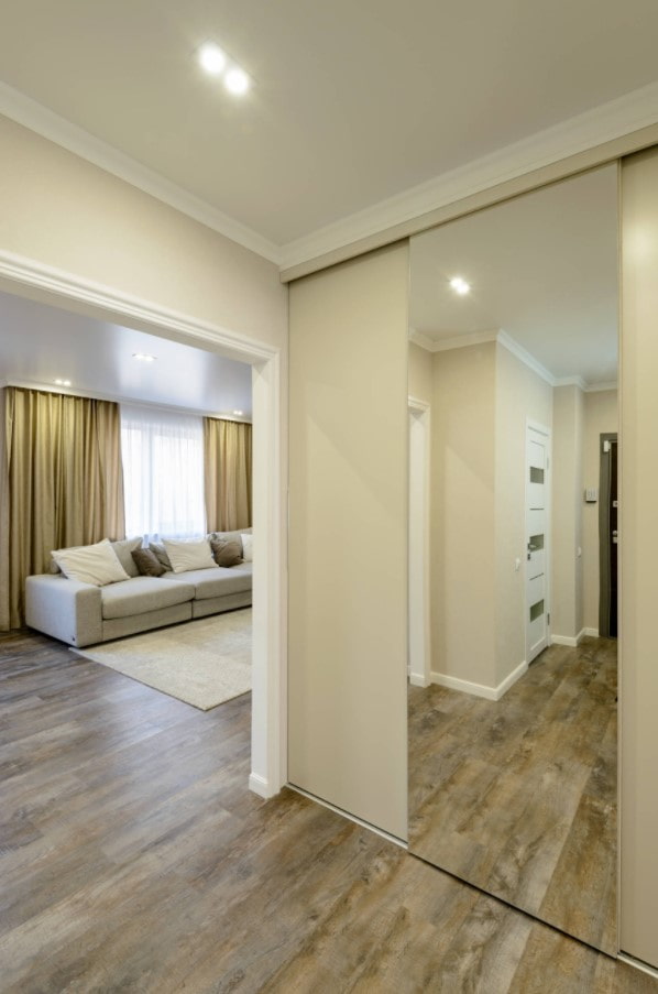 solid facades for a sliding wardrobe