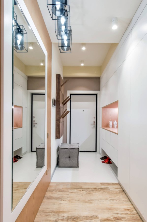 wardrobe along the entire wall in the hallway