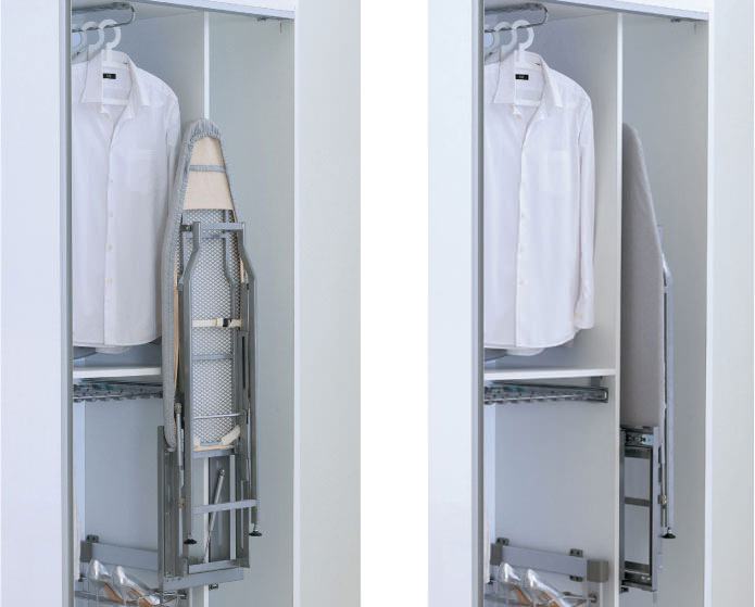Ironing board in the closet