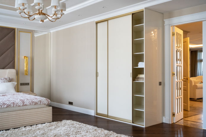 wardrobe in the bedroom interior