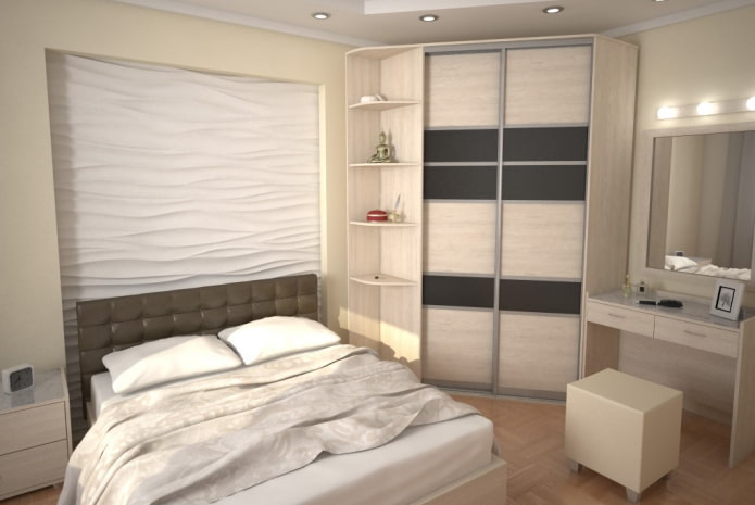 wardrobe in the bedroom interior