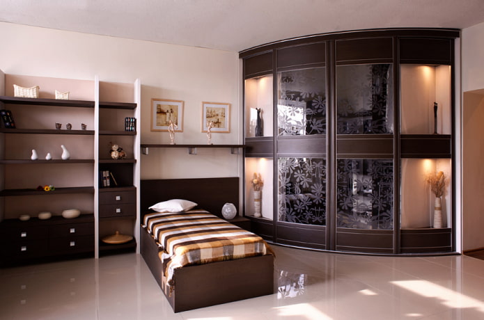 wardrobe in the bedroom interior
