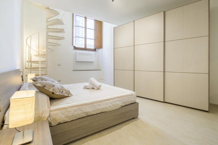 wardrobe in the bedroom interior