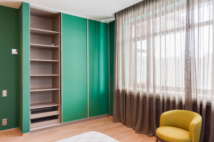 Turquoise sliding doors
